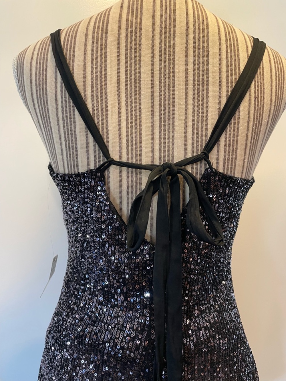 Free People Black Sequined Mini Dress Night Combo - Picture 5 of 12